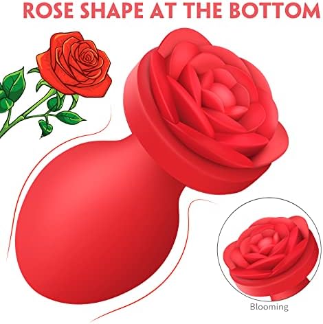 Роуз играчки Анален приклучок Стимулатор за секс за жени, силиконски приклучок за обука на силиконски задник, комплет за обука