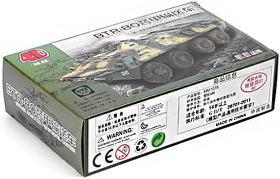 Csyanxing 1/72 скала пластична симулација BTR-80 тркала со оклопно возило модел на воено оклопно возило модел за собирање подарок