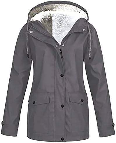 Зимски палта за жени топло густо ловење на руно преголем палто со качулка водоотпорен скијачки снег со целосна зипска јакни