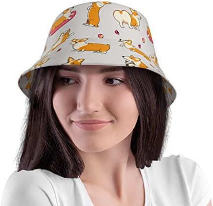 Капа за кофи за жени мажите унисекс симпатична печатена сонце капачиња за патувања на плажа, рибарски капа за жени мажи тинејџери
