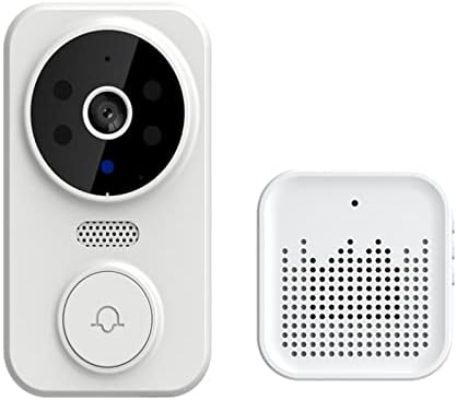 Безжична камера на безжични паметни видео-врата со безжичен чим, интерком HD Night Vision WiFi за полнење безжична камера на вратата, двонасочна