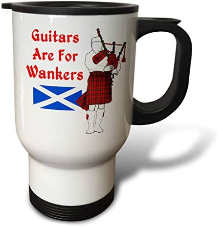 3дроза Патување Кригла, 10,5 од 4,5, Смешни Шкотски Гајда Гитари Се За Ванкер Со Знаме На Шкотска