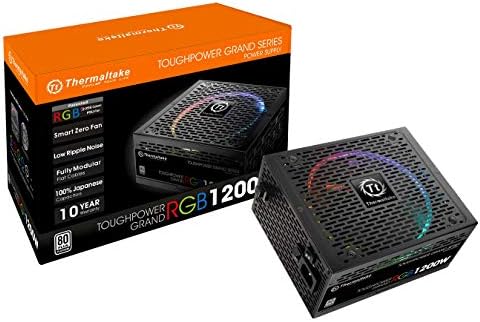 Thermaltake TargePower Grand RGB 1200W 80+ Platinum паметен нула RGB вентилатор, SLI/Crossfire подготвена континуирана моќност, целосна модуларна