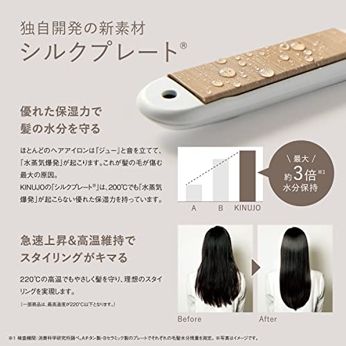 Кинујо железо за усни | Рамна железна коса затегнувач | Преносен, безжичен и полнење со USB | Јапонската технологија „свилена плоча“