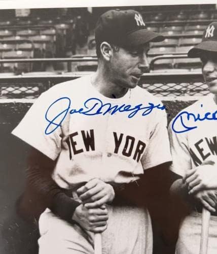 Преголемиот Мики Мантл и oeо ДиМаџо потпишаа 11x14 Фотографија ПСА оценета 10! - Автограмирани фотографии од MLB