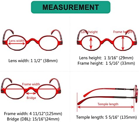 Eyekepper Заштедете 10% на 1 пакет Мали овални кружни очила за читање Очила за сонце црвена и 1 пакет со преголема бифокална очила за сонце црвена желка +1,50