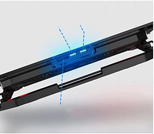 Подлога за ладење на лаптоп WFJDC, LED вентилатор за ладење, двонасочен вентилатор, LCD контролер на вентилаторот за екранот, USB напојување,