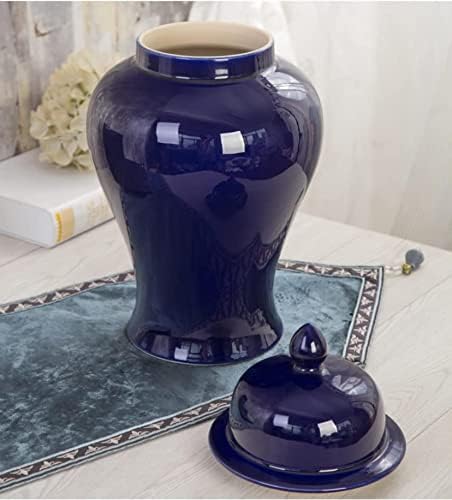 Декор керамички ѓумбир тегла со капак, порцелански храм, декоративна вазна за украси за дома, традиционални рачно изработени кинески лименки за