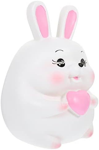 Абоофан зајак свинче банка 2023 година кинески зодијак зајаче фигура заштеда на тенџере симпатична розова срце возење пари кутија Зодијак статуа