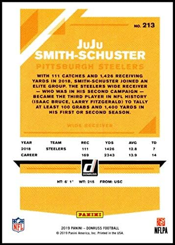 2019 Донарус 213 Juju Smith-Schuster NM-MT Pittsburgh Steelers официјално лиценцирана картичка за трговија со НФЛ