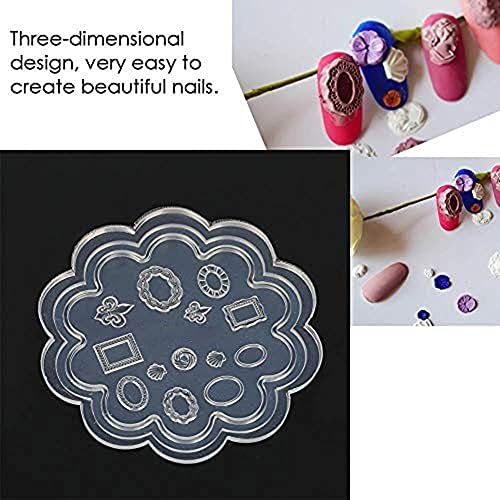 Минлија јапонски стил 3D Bownot цвет силиконски врежан калап DIY Nail Art Mild Silicone Nails Шаблон за образец
