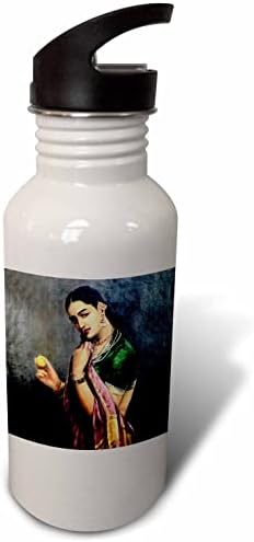 3Drose Кокетата жена дама со овошје од Раџа Рави Варма Индиец. - шишиња со вода