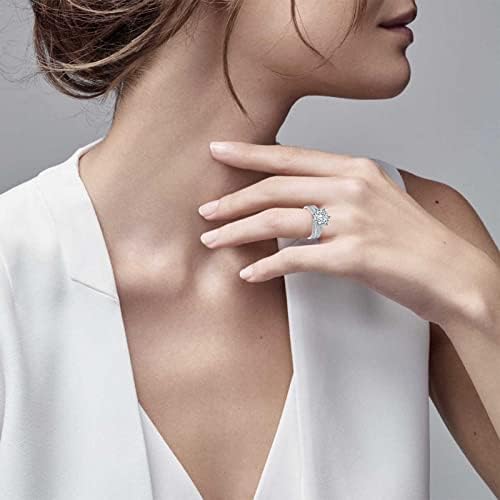 2023 Нов Супер Флеш Моисанит прстен во форма на прстен за ангажман за жени Моисанит изопачен ангажман прстени венчавки за венчавки за ветување
