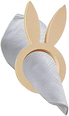 Новина салфетка зајак 10 парчиња DIY за украсување на дрво кујна рачно изработен прстен Велигденски украс за дома, јасмин украс