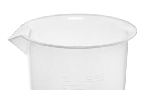 Пластична Чаша, 250мл - Полипропиленска Пластика-Подигнати Дипломи, Заострен Излив-Евра Дизајн-Еиско Лаборатории