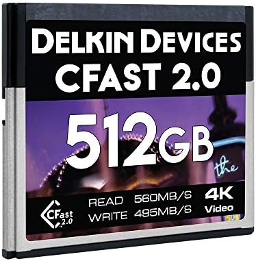 Delkin Уреди 512GB Кино CFast 2.0 Мемориска Картичка