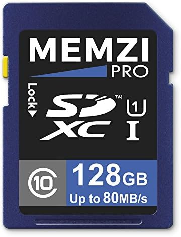 MEMZI PRO 128gb Класа 10 80MB / s Sdxc Мемориска Картичка За Canon IXUS Или IXUS HS Компактни Дигитални Камери
