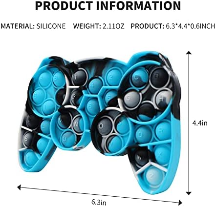 GamePad Tie Dye Push Pop Pop Fidget Toy, Stress Relief Pop игра за аутизам Додај и АДХД Посебни потреби Анксиозност, Попер Фиџетс