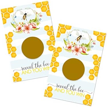 Хартија умен партиски bumblebee гребење на картички за игри Мама до пчела Пол ИЗВЕШТАЈ - билети за томбола за тушеви - рустикални свадбени