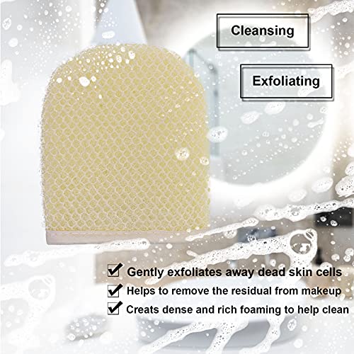 PPHAO - сунѓер за чистење на лицето - ексфолирачки крпи за чистење на лицето на ракавици - сунѓери за лице за чистење и ексфолирање - клинибирање