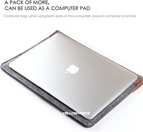 12 инчен Тенок Лаптоп Ракав Синтетички Влакна Торба Плик Случај Торба Со Додаток Џеб За Бизнис, Училиште или Патување
