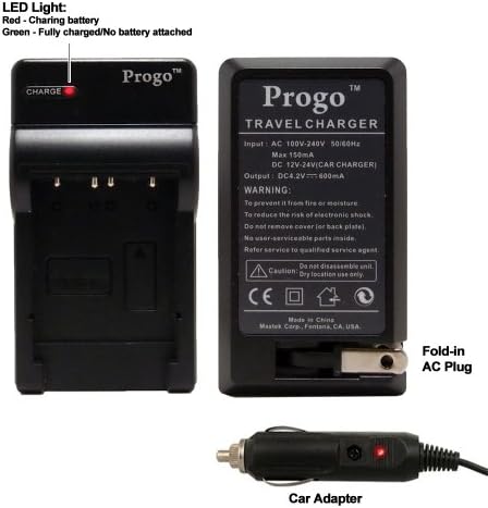 Полнач за џеб за батерии на батерии Progo Brand со CAR за ADAPTER CAR за DMW-BCK7 / DMW-BCK7PP / DMW-BCK7E / NCA-IN101G Компатибилен
