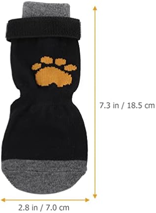 Ipetboom 4pcs памучни кучиња чорапи против лизгање кучиња со зафаќање на двојно странична шепа, отпорни на кучиња, отпорни на кучиња,