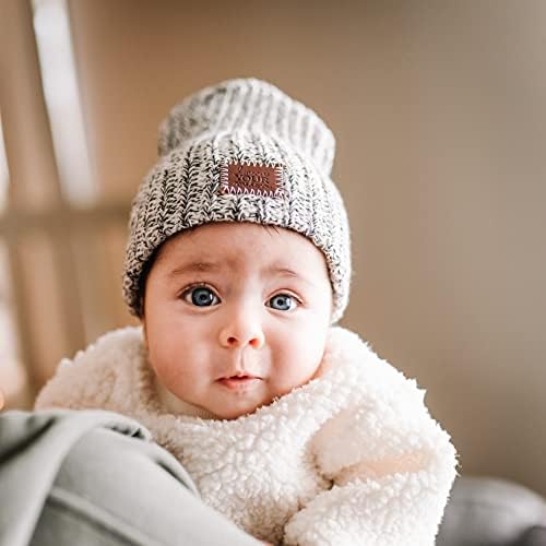 Сакајте ја вашата диња од диња за бебиња, бебиња зимски капи, унисекс бебе -бени, памук направен обложен плетен топол дебел скали