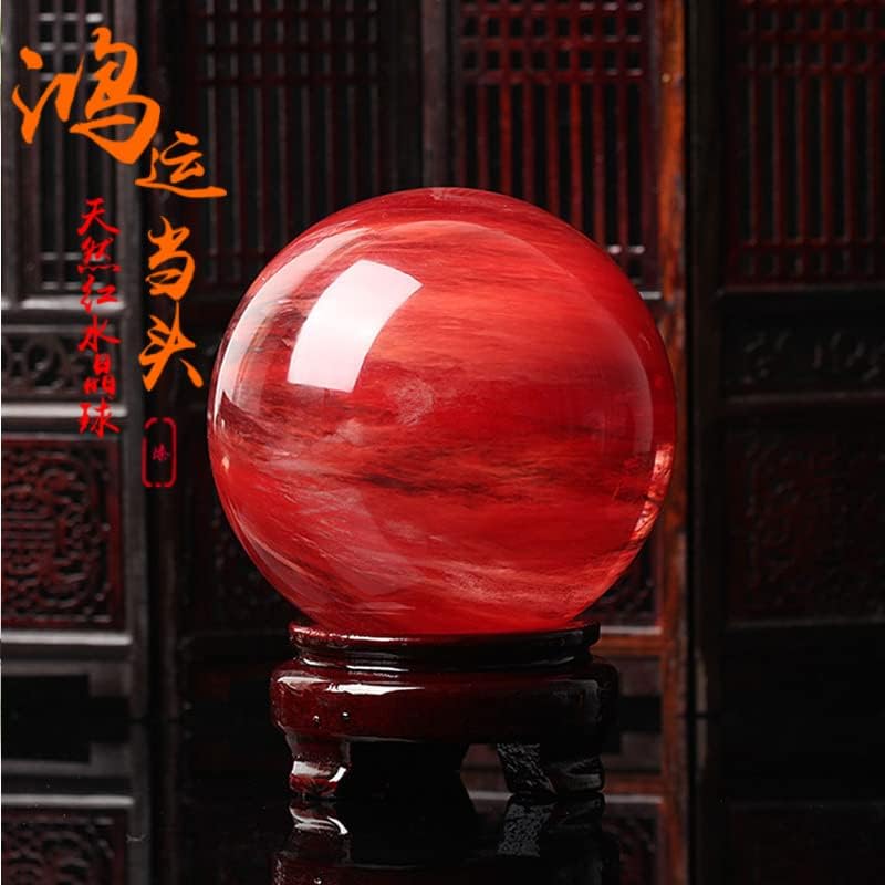 Qiankao Crystal Ball Red Crystal Ball Arnaments Fengshui топка орнаменти 水晶 鸿运球 红 水晶球 风水球 摆件 礼物 送礼