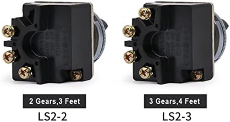 Belof 1pcs 30 mm Master Switch LS2-2 LS2-3 CLANB SWITCH JOYSTICK CONTROLERERS ROTARY SECOTION SWITCH 2/3 GEARS 380VAC 10A