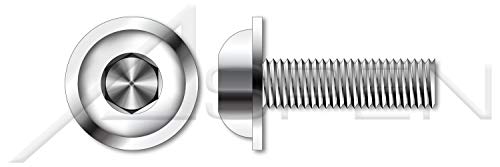 M6-1.0 x 16mm, ISO 7380-2, метричка, завртки за капаче на капакот на капакот на копчињата, не'рѓосувачки челик A4, не'рѓосувачки челик A4