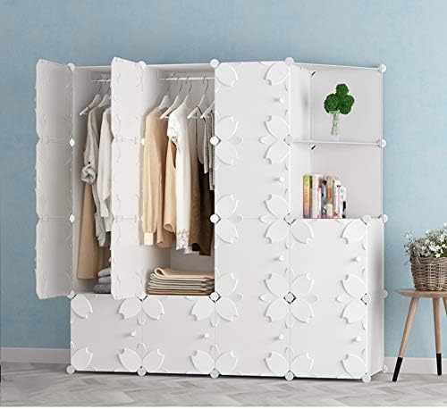 Преносен модуларен кабинет плакарот гардероба цветна шема за образложение Организатор за складирање на коцка за деца за деца -White