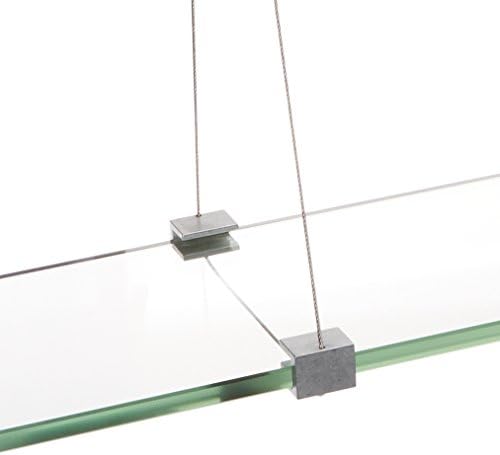 Стаклена полица Spancraft стаклена кран, четкан челик, 6 x 21