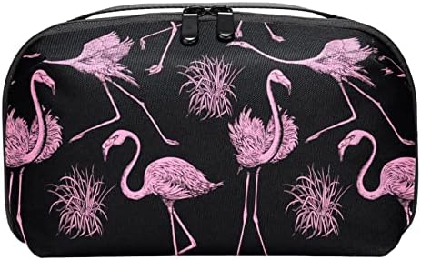 Торба За шминка За патување Водоотпорна Козметичка Торба за Тоалетна торба за шминка за жени И девојки, Розова Фламинго Модерна