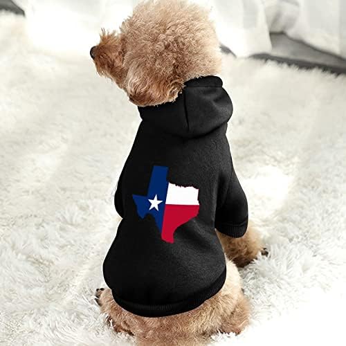Texas Flag Map Dog Hoodie Pullover Sweatshirt Meat Meber Countions Count за кучиња и мачки