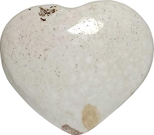 Aldomin® Scolecite подуен срце во форма на срце 52 грама природен палм камен кристал реики лековити скапоцен камен -камења кристален подарок за унисекс