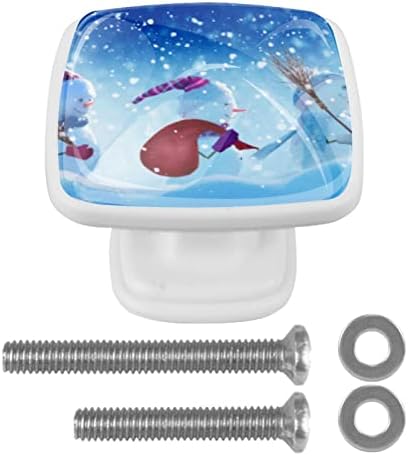 Пакет Tbouobt 4 - Копчиња за хардвер, копчиња за плакари и фиоки, рачки за фустани на фарма, ден на снежни снежни снежни снег