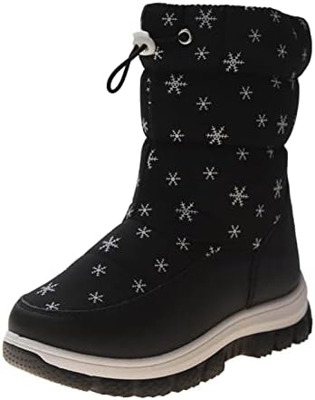 Модни зимски деца снежни чизми за момчиња и девојчиња дебели стапала што не се лизгаат и водоотпорни горните чизми за новороденчиња