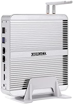 JIERUICC Fanless Mini PC, Intel i5-7260U 7gen 2.2 GHz До 3.4 Ghz, 2*DDR4 RAM МЕМОРИЈА, M-sata/M. 2/Sata 2.5 SSD, 4K 4096x2304, HD