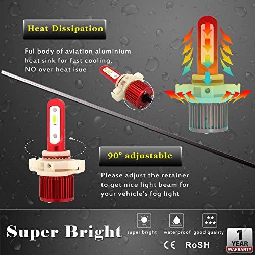 Ала Осветлување 5200lm AL-R PS24W 5201 DRL PS24WFF 5202 LED Светилки За Магла, 8000k Мраз Сино Xtremely Супер Светла PS19W 12085C1 9009 12v