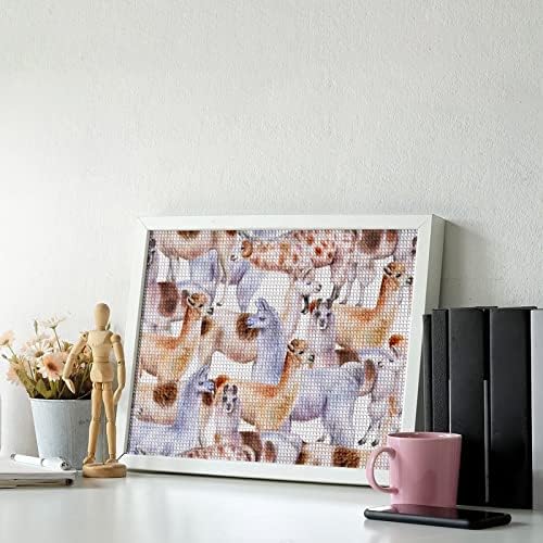 Акварел лама и алпака дијамантски комплети за сликање за возрасни целосна квадратна вежба уметност сликарство декоративна слика за домашна