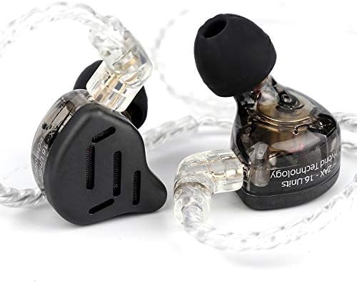Linsoul KZ Zax 1DD+7BA хибриден возач HIFI во уво слушалки со лушпа од легура, одвојување 2 пински 0,75мм кабел за OFC