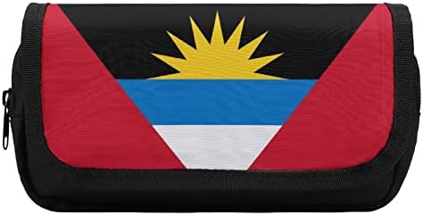 Антигва и Барбуда знаме со молив со знаме, двојно поштенско пенкало торба со голем капацитет држач за канцеларија за домашна канцеларија