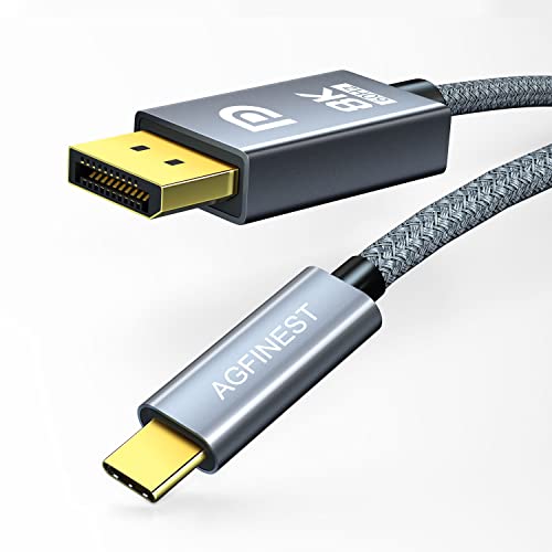 Agfinest 8k USB C за да се прикаже кабел 3.3ft, Type C до DP 1.4 кабел [8K@60Hz, 4K@144Hz 120Hz, 2K@240Hz], [32.4 Gbps, Thunderbolt 3/4