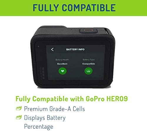 Wasabi Power Hero9 Батерија и двоен полнач за GoPro Hero 9 Black