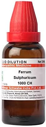 Д -р Вилмар Швабе Индија Ферум Сулфурикум разредување 1000 CH шише од 30 ml разредување