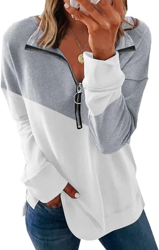 Женска кошула, смешна графичка печатење во вратот блуза врвови со долги ракави блуза лабава опремени лесни маици