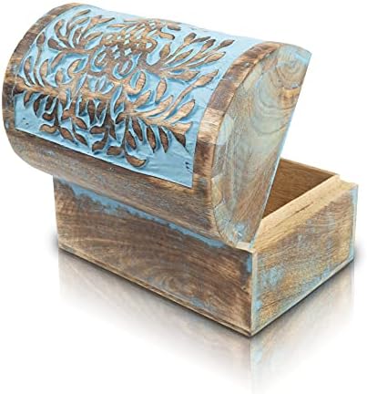 Одлични идеи за роденденски подароци рачно изработени декоративни дрвени накит кутија со дрво од животни резби Организатор за накит, кутија за кутии, богатство на