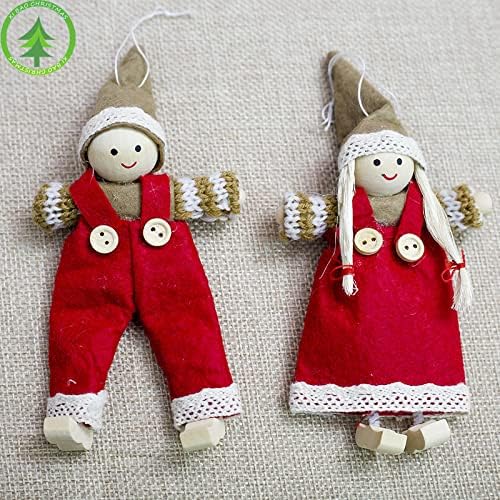 NC Божиќни украси креативни Божиќни симпатични кукли за кукли мини кукли со приврзоци Black-B3