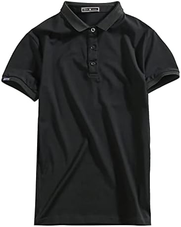 2023 Нови кошули за мажи со краток ракав, спуштајте ја јака цврста мека кошула летна облека со долги ракави мажи